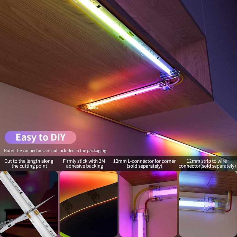 pixel cob led strip easy installation